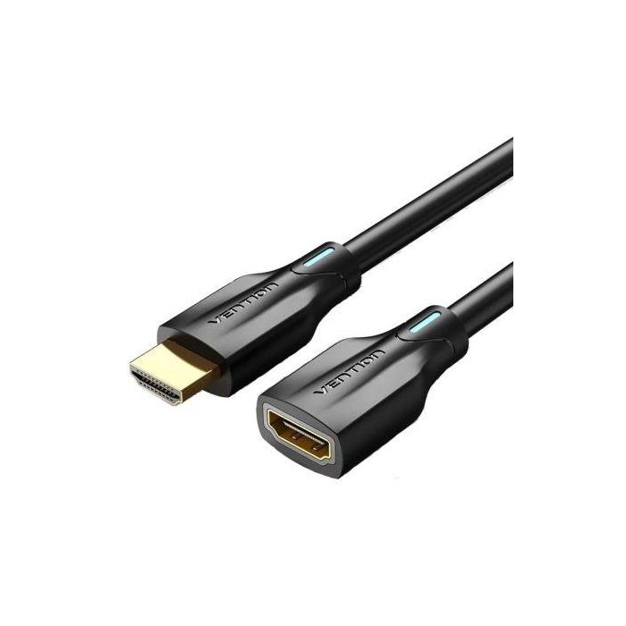 Cable Alargador HDMI 8K Vention AHBBF/ HDMI Macho - HDMI Hembra/ 1m/ Negro