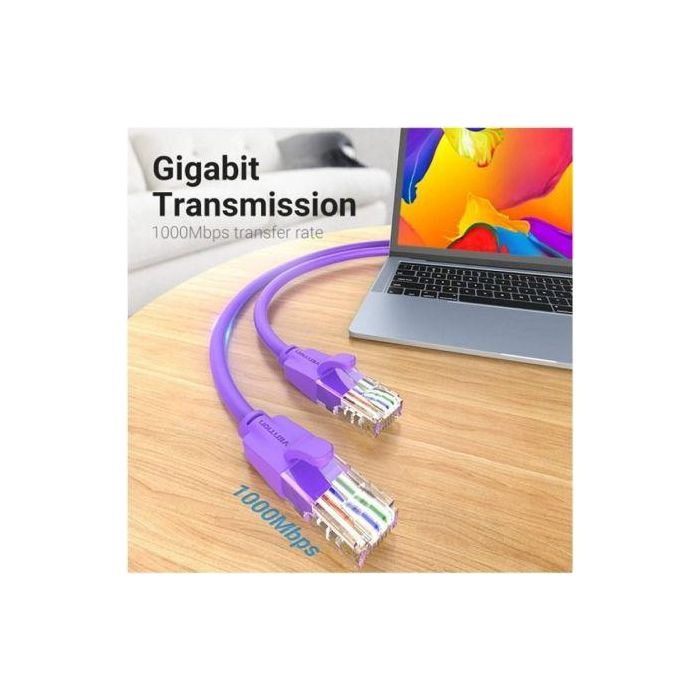 Cable de Red RJ45 UTP Vention IBEVH Cat.6/ 2m/ Morado 2