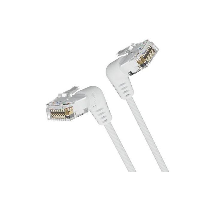 Cable de Red RJ45 UTP Vention IBOWG Cat.6A/ 1.5m/ Cabeza Rotatoria 360º/ Blanco