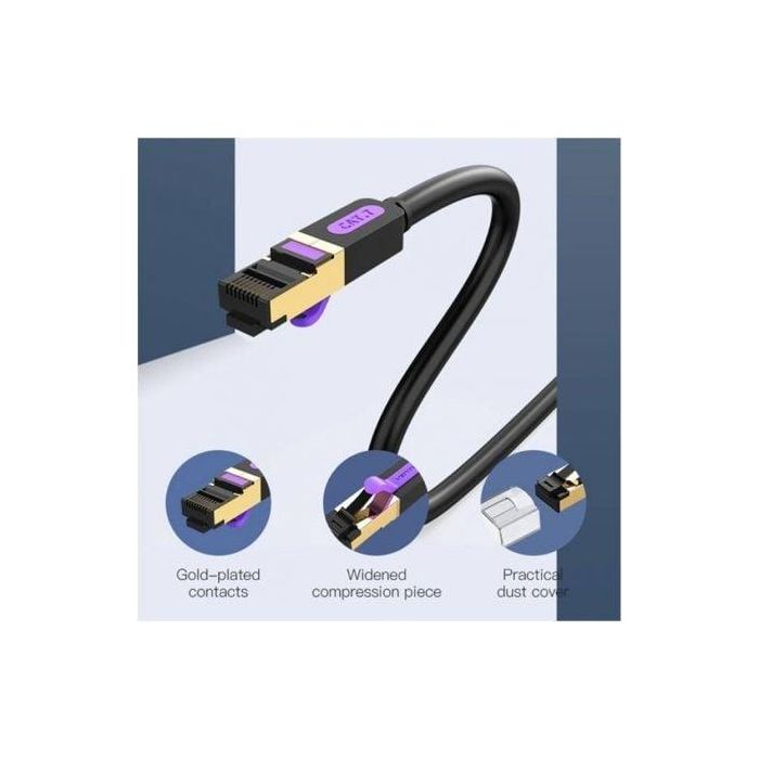 Cable de Red RJ45 SFTP Vention ICDBN Cat.7/ 15m/ Negro 3