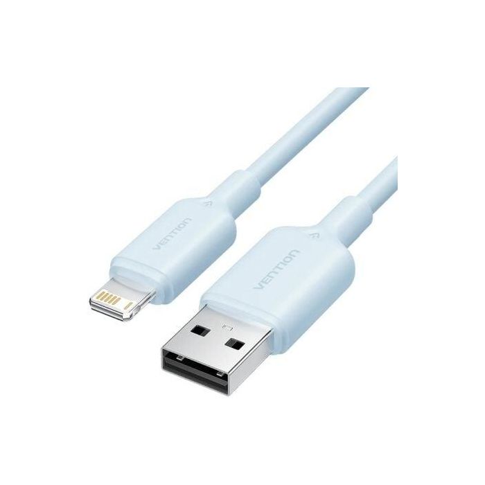 Cable USB 2.0 Lightning Vention LAMSF/ USB Macho - Lightning Macho/ 480Mbps/ 1m/ Azul