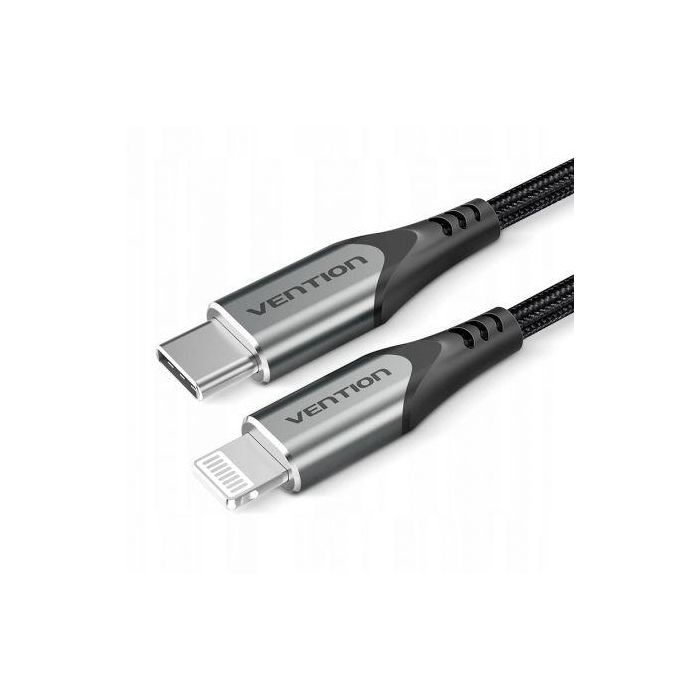 Cable Lightning Vention TACHF Gris 1 m (1 unidad)