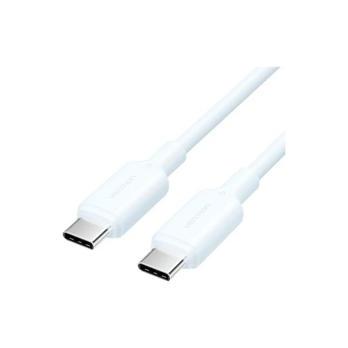 Cable USB 2.0 Tipo-C 3A Vention TRCSH/ USB Tipo-C Macho - USB Tipo-C Macho/ Hasta 60W/ 480Mbps/ 2m/ Azul