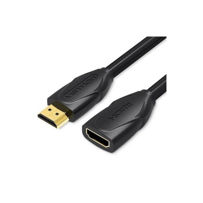Cable Alargador HDMI Vention VAA-B06-B100/ HDMI Macho - HDMI Hembra/ 1m/ Negro