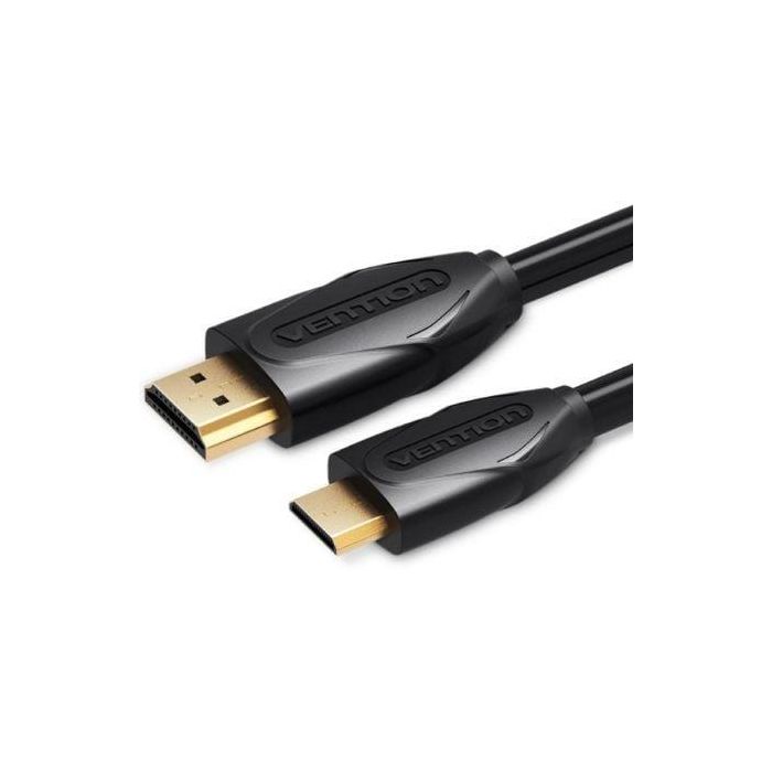 Cable HDMI Vention VAA-D02-B150/ HDMI Macho - Mini HDMI Macho/ 1.5m/ Negro