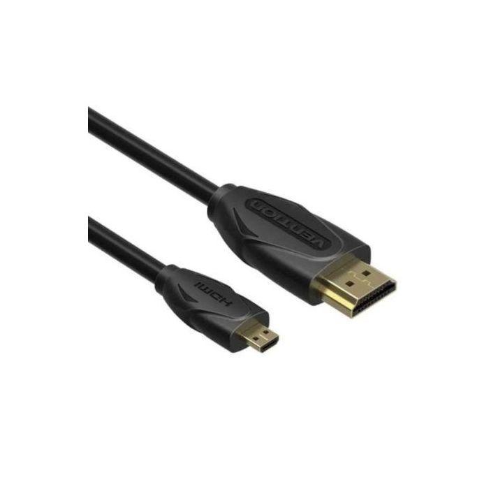 Cable HDMI Vention VAA-D03-B100/ HDMI Macho - Micro HDMI Macho/ 1m/ Negro 1