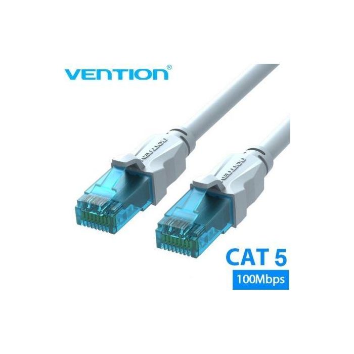 Cable de Red RJ45 UTP Vention VAP-A10-S2000 Cat.5e/ 20m/ Azul y Blanco