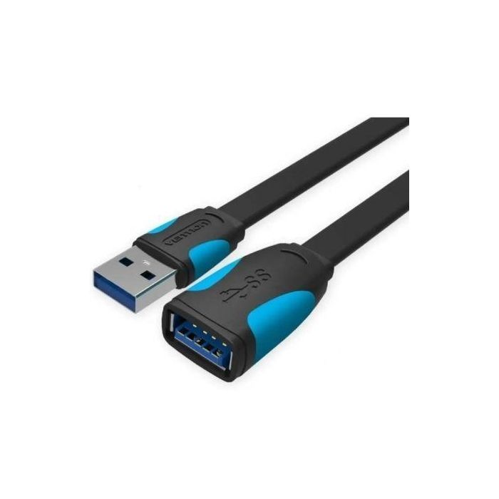 Cable Alargador USB 3.0 Vention VAS-A13-B200/ USB Macho - USB Hembra/ 5Gbps/ 2m/ Negro y Azul