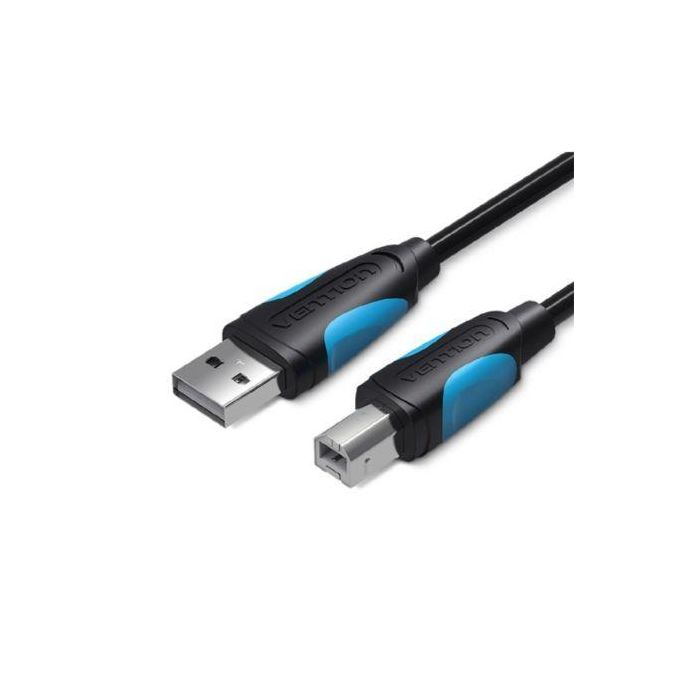 Cable USB 2.0 Impresora Vention VAS-A16-B200/ USB Tipo-B Macho - USB Macho/ 480Mbps/ 2m/ Negro