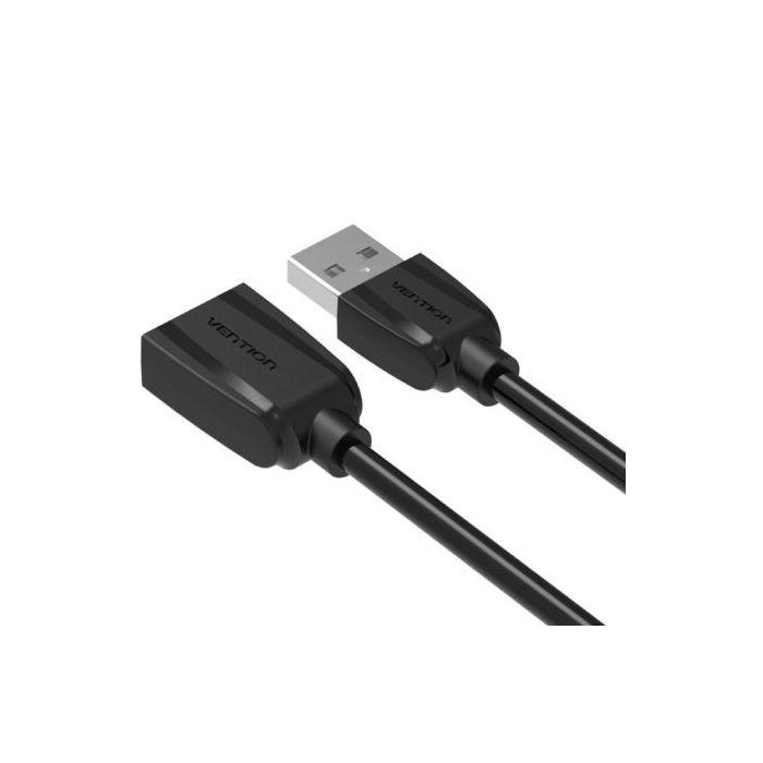 Cable Alargador USB 2.0 Vention VAS-A44-B050/ USB Macho - USB Hembra/ 50cm/ Negro 1