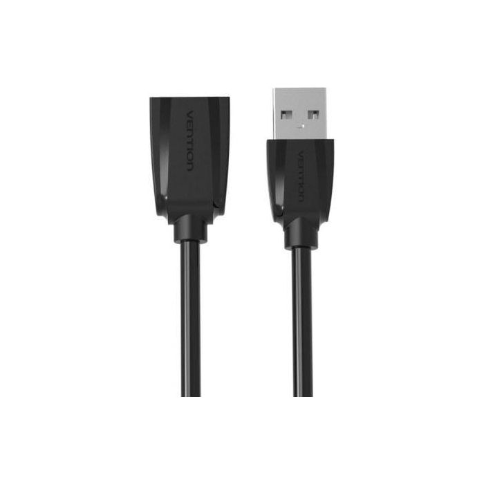 Cable Alargador USB 3.0 Vention VAS-A45-B050/ USB Macho - USB Hembra/ 5Gbps/ 50cm/ Negro 3