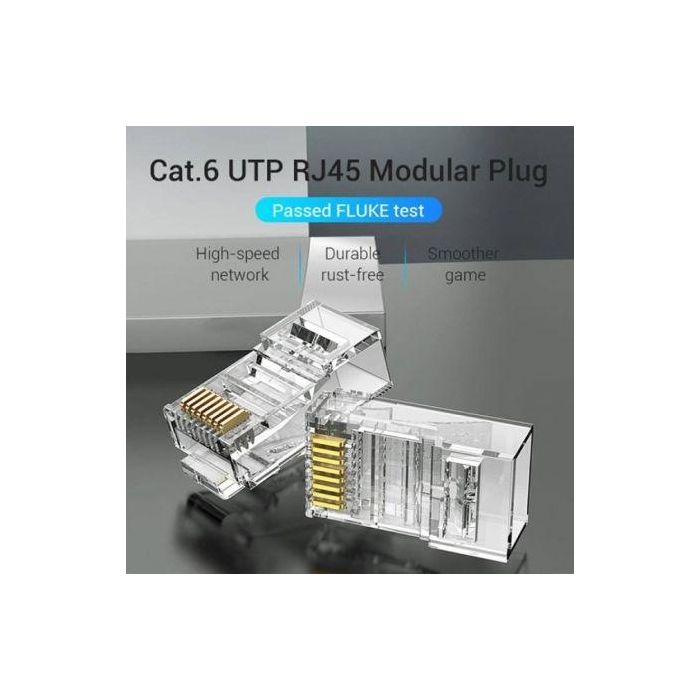 Conector RJ45 IDDR0-100/ Cat.6 UTP/ 100 uds 1