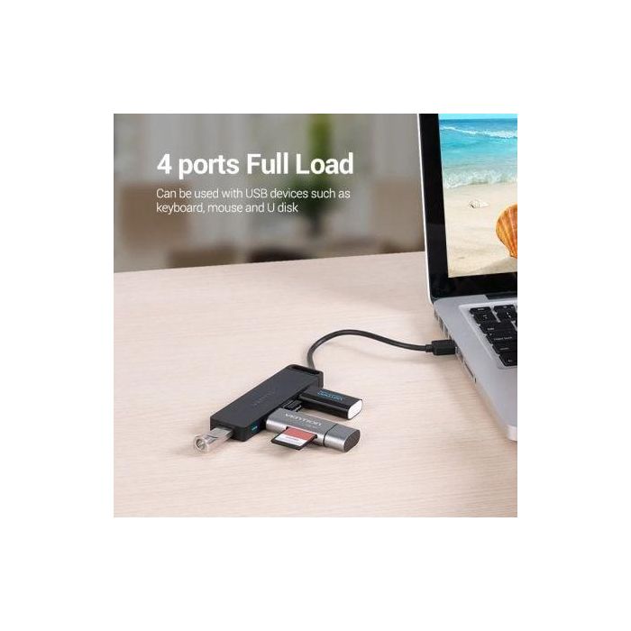 Hub USB 2.0 Vention CHMBB/ 4xUSB/ 15cm 1