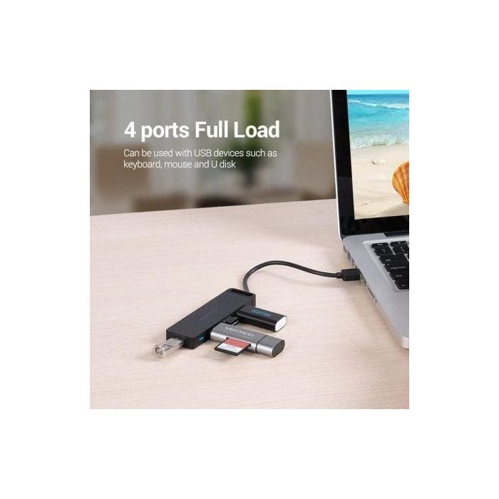 Hub USB 2.0 Vention CHMBD/ 4xUSB/ 50cm 4