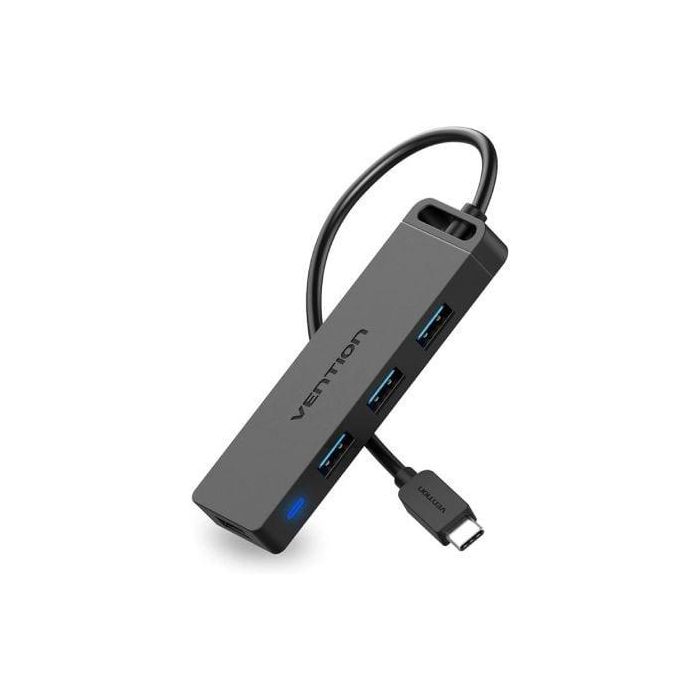 Hub USB Tipo-C Vention TGKBB/ 4xUSB/ 1xMicroUSB PD/ 15cm 1