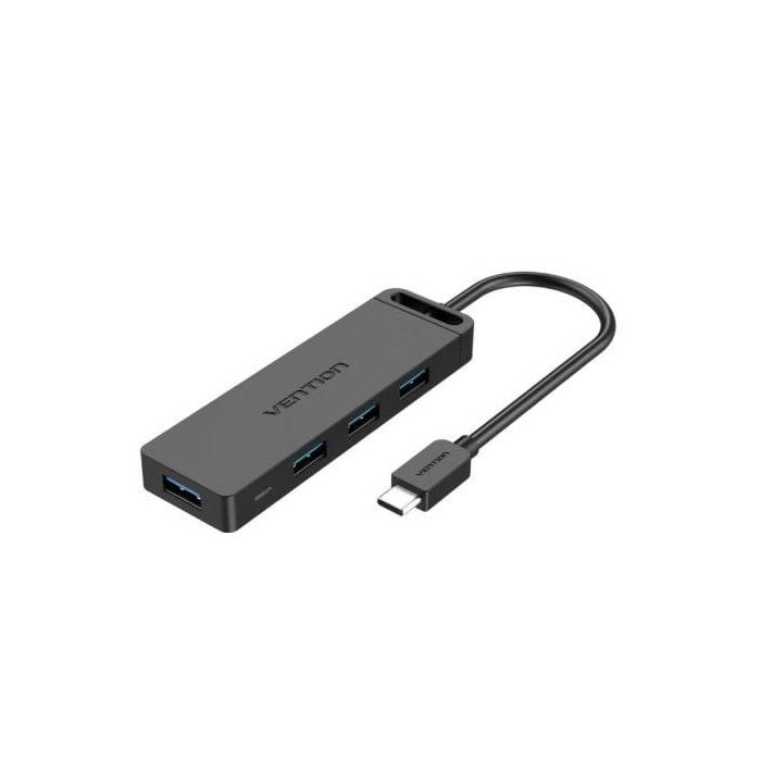 Hub USB Tipo-C Vention TGKBD/ 4xUSB/ 1xMicroUSB PD/ 50cm 1