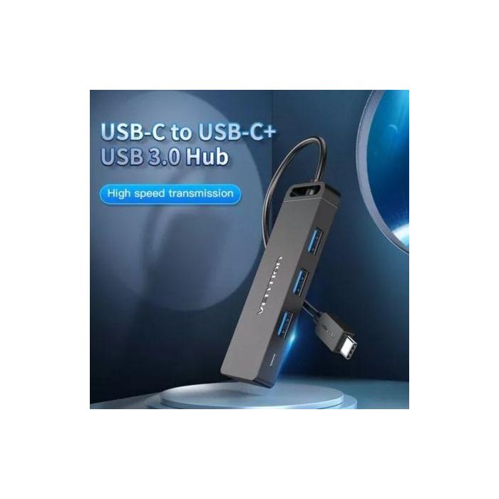 Hub USB Tipo-C Vention TGTBB/ 3xUSB/ 1xUSB Tipo-C/ 1x MicroUSB PD 1
