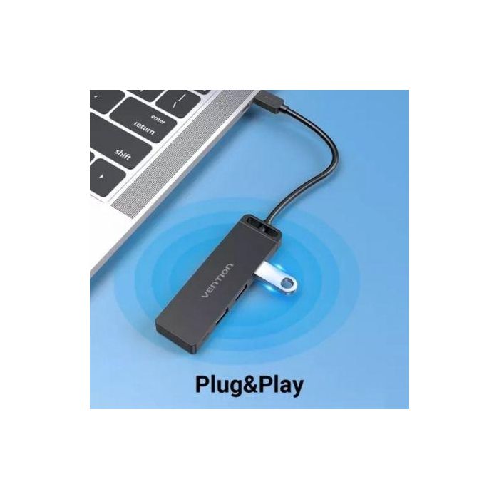 Hub USB Tipo-C Vention TGTBB/ 3xUSB/ 1xUSB Tipo-C/ 1x MicroUSB PD 2