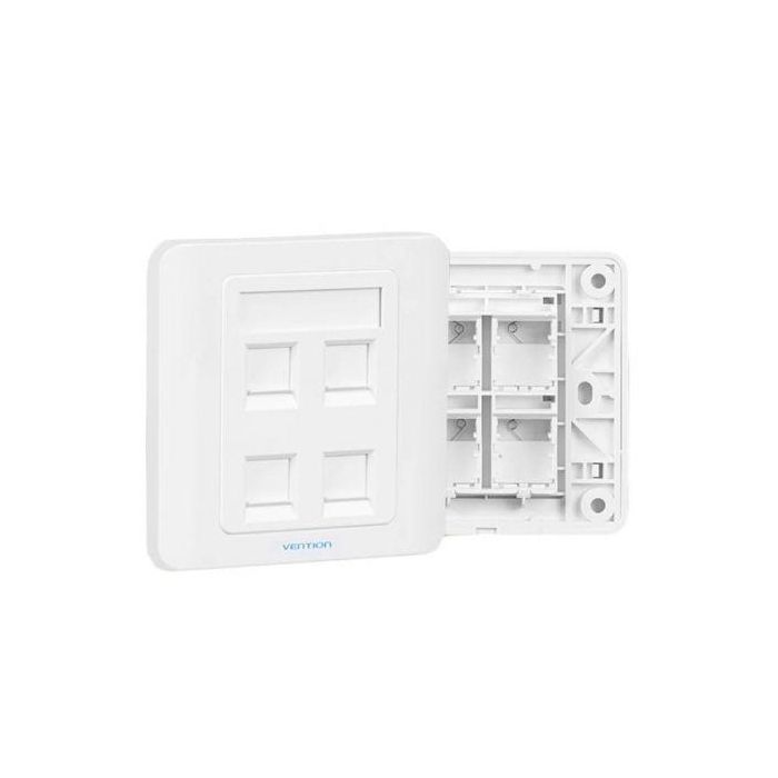 Placa de Pared Tipo 86 Vention IFCW0/ 4 Puertos RJ45