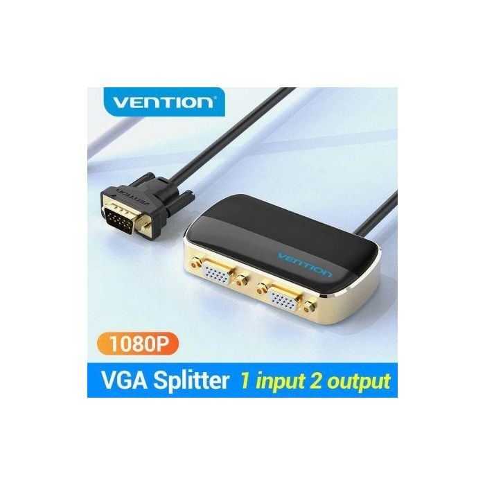 Divisor VGA con Alimentación Externa Vention DBABF/ VGA Macho/ 2x VGA Hembra 1