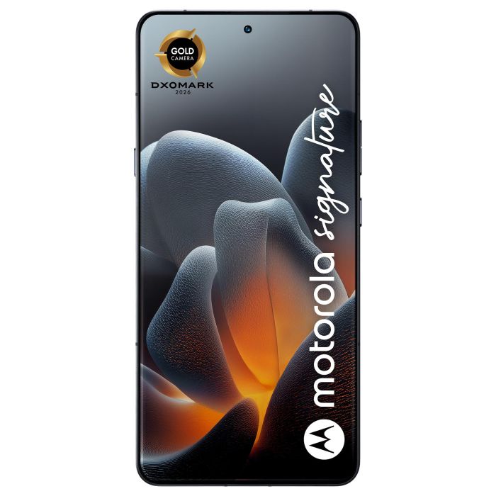 Motorola Signature 5G Smartphone, Pantalla Extreme AMOLED 6.78" 165Hz, Snapdragon 8 Gen 5, 16GB RAM 512GB, Triple Cámara 50MP, Batería 5200mAh, Android 16.0, Azul Oscuro