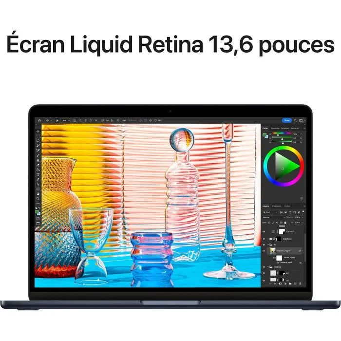 Apple MacBook Air M2 13,6" 16 GB RAM 256 GB SSD MC7X4FNA Medianoche CPU 8 núcleos GPU 8 núcleos