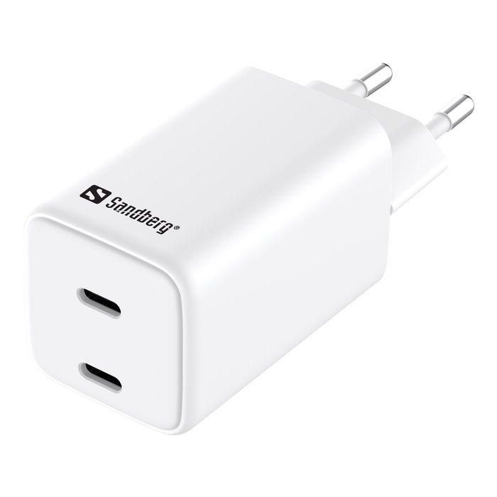Sandberg AC Charger Dual USB-C PD65W EU Sandberg AC Charger Dual USB-C PD65W EU