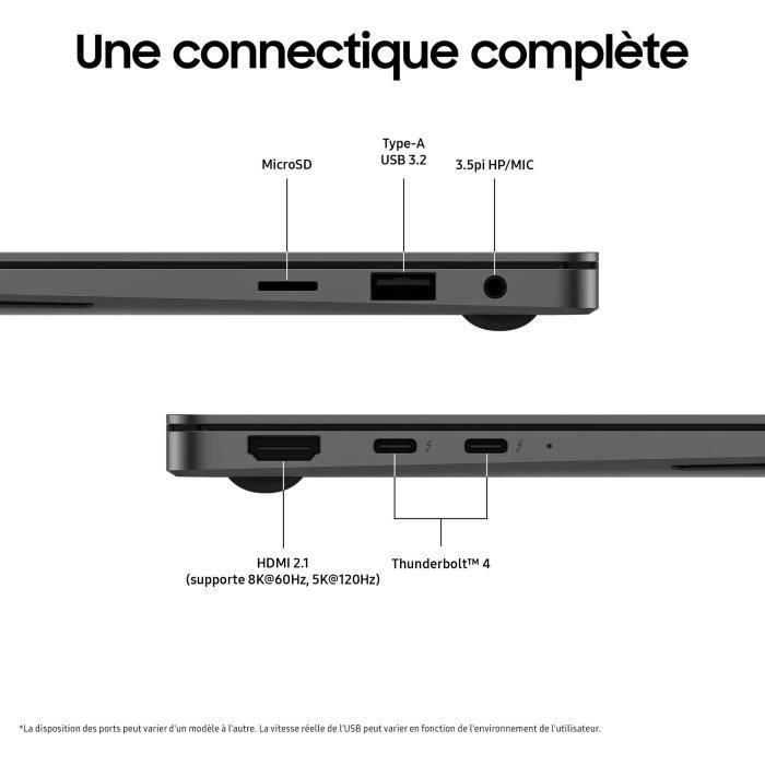 Samsung SAM1737725441969 Portátil Galaxy Book5 Pro 14" Intel Core Ultra 7, 16GB RAM, 512GB SSD, Gris 4