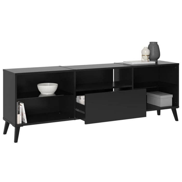 Mueble bajo para TV/Hifi - Decoración en negro - L153,5 x H52 x D31,5 cm - Hecho en Alemania 4 Mueble bajo para TV/Hifi - Decoración en negro - L153,5 x H52 x D31,5 cm - Hecho en Alemania 4