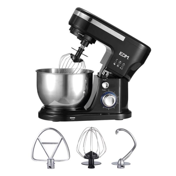 Batidora amasadora 1000 W con bol de acero inoxidable 4 l, 32 x 14 x 29 cm 1 Batidora amasadora 1000 W con bol de acero inoxidable 4 l, 32 x 14 x 29 cm 1