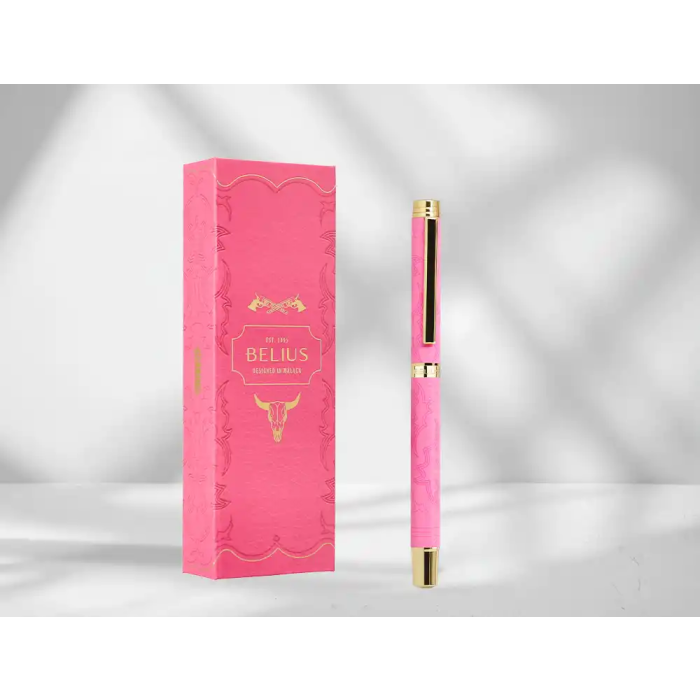 Belius Roller Wild West Aluminio Rosa Dorado Tinta Negra Caja Diseño 9