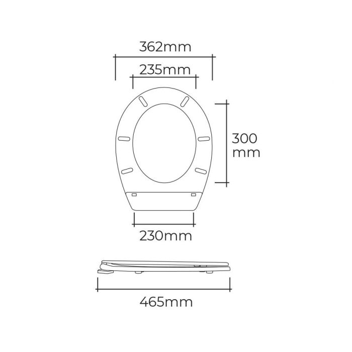 Tapa wc basic blanca 600 g con tornillos edm 1