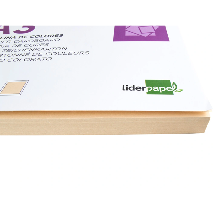 Liderpapel Cartulina A3 180g/m2 Crema Paquete de 100 Hojas 4
