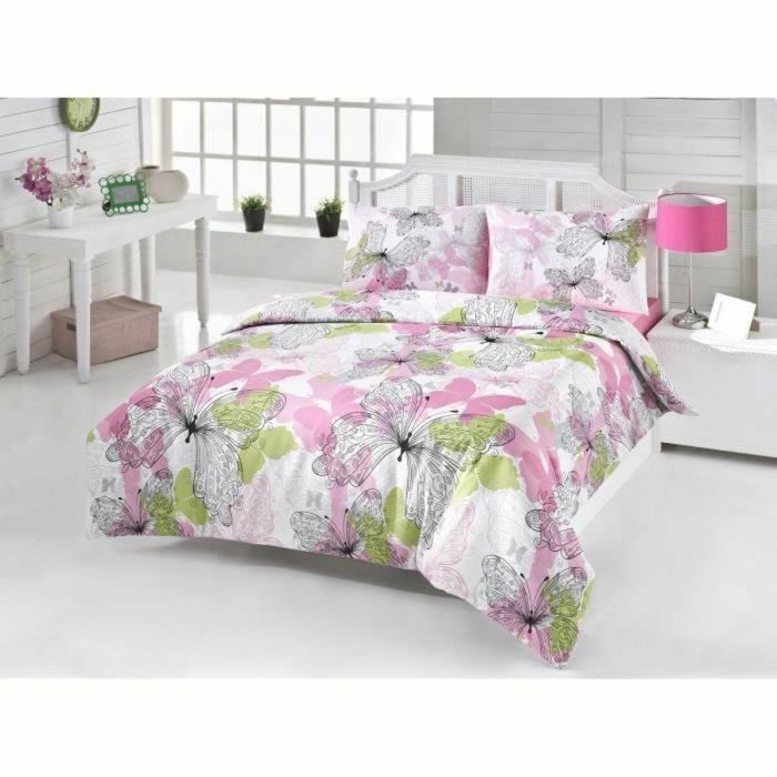 Juego de funda nórdica Rosa Cama de 200 3 Piezas 3 Juego de funda nórdica Rosa Cama de 200 3 Piezas 3