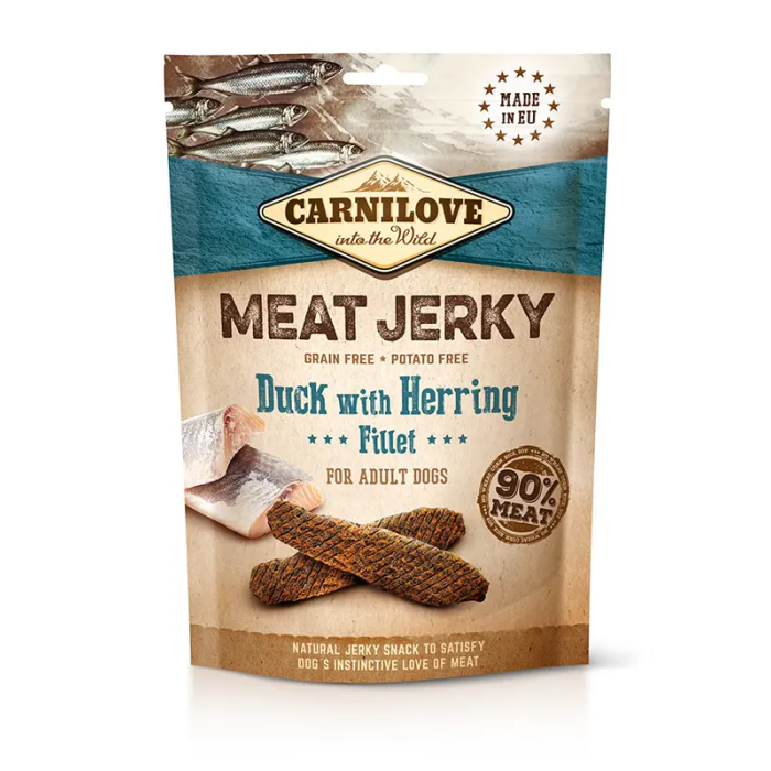 Carnilove Jerky Pato Y Arenques Filetes 12x100 gr