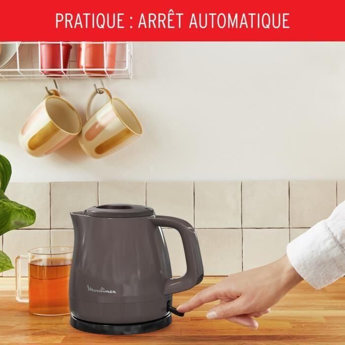 Moulinex Hervidor eléctrico inalámbrico, 0,8 L, Filtro antical, Apagado automático, Tapa con cerradura, Rio BY153910 1