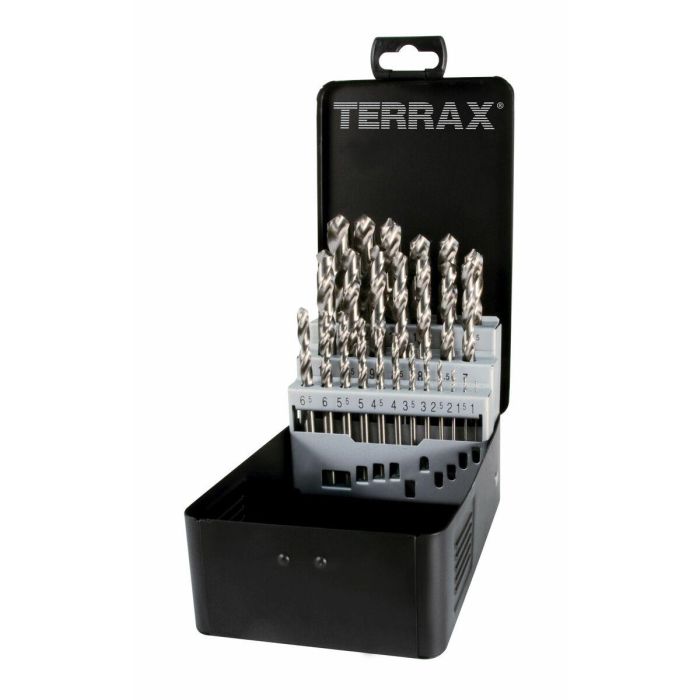 Set de brocas TERRAX Estuche DIN 338 25 Piezas (25 Unidades) 1 Set de brocas TERRAX Estuche DIN 338 25 Piezas (25 Unidades) 1
