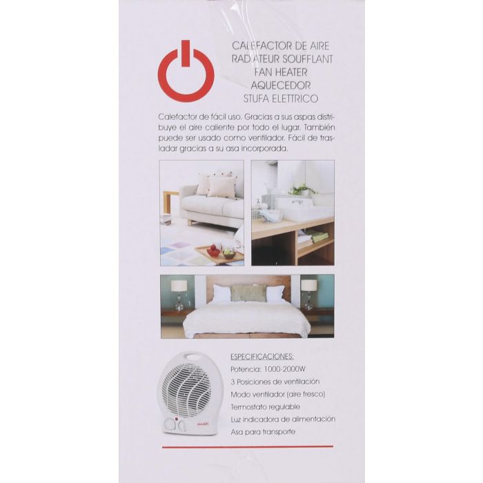 Calefactor de Aire Basic Home 1000-2000W (4 Unidades) 3 Calefactor de Aire Basic Home 1000-2000W (4 Unidades) 3