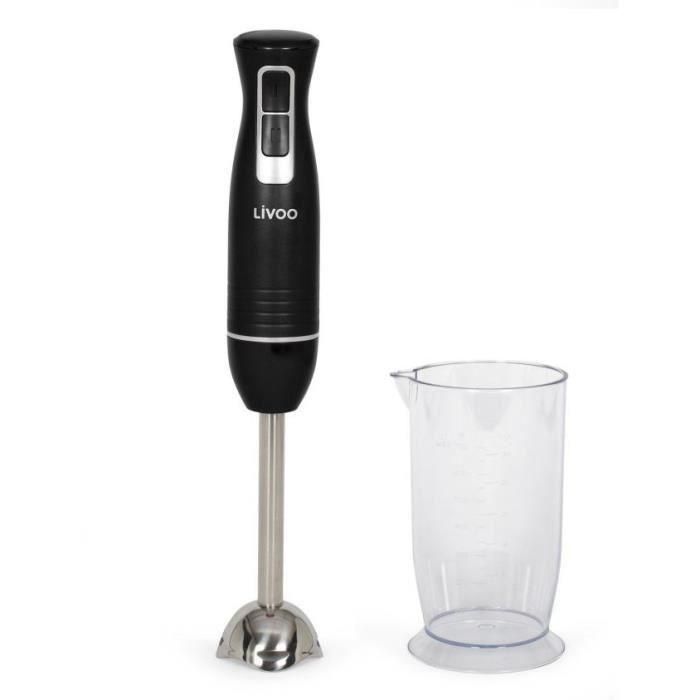 Batidora de mano con bol - LIVOO - DOP245N - 400 W - 2 velocidades - Negra Batidora de mano con bol - LIVOO - DOP245N - 400 W - 2 velocidades - Negra
