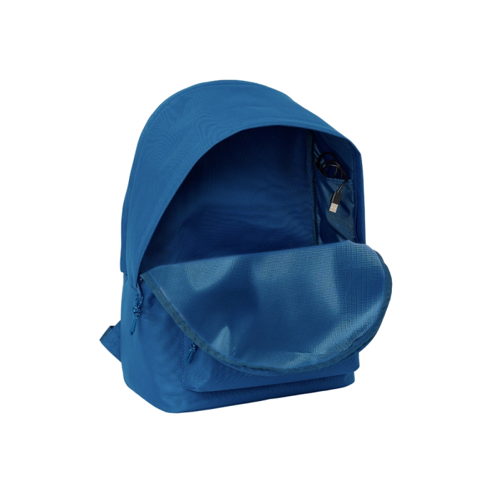 Safta Mochila Doble para Portátil 15,6" + USB Real Madrid Chica Azul 31x44x18 cm 3