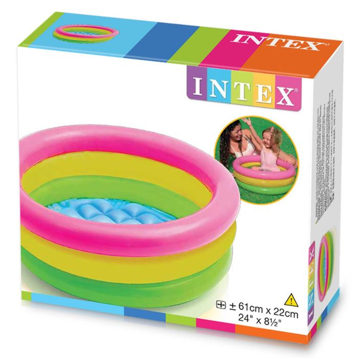 Piscina hinchable 3 aros colores con suelo hinchable (capacidad 28 litros) (1/3 años)61x22 cm - modelos surtidos 2 Piscina hinchable 3 aros colores con suelo hinchable (capacidad 28 litros) (1/3 años)61x22 cm - modelos surtidos 2