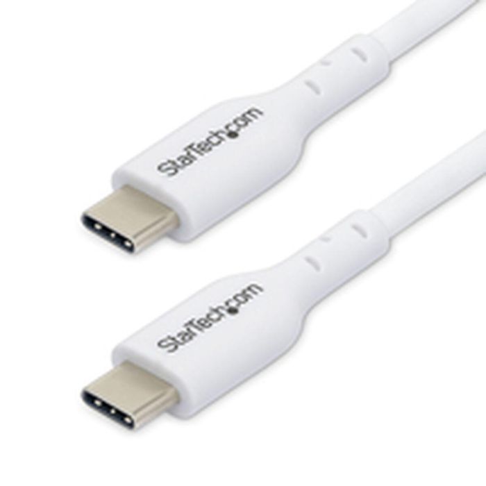 Cable USB-C Startech USB2CC1MNCWHE Blanco 1 m Cable USB-C Startech USB2CC1MNCWHE Blanco 1 m