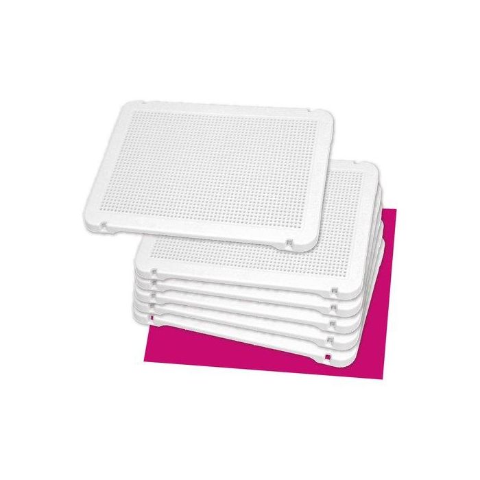 Miniland Juego de Placa para Pinchos Blanca 31x21 cm - Set de 6 Unidades - Accesorios Miniland Educación