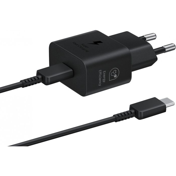 Samsung EP-2510XBEGEU Adaptador de Corriente 25W Super Fast Charging USB Tipo C 1 Puerto para Smartphone Negro 5 Samsung EP-2510XBEGEU Adaptador de Corriente 25W Super Fast Charging USB Tipo C 1 Puerto para Smartphone Negro 5