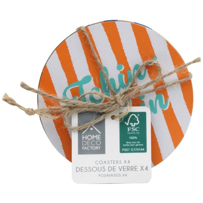 Juego De 4 Posavasos Dolce Home Deco Factory diámetro 10 cm 5 Juego De 4 Posavasos Dolce Home Deco Factory diámetro 10 cm 5