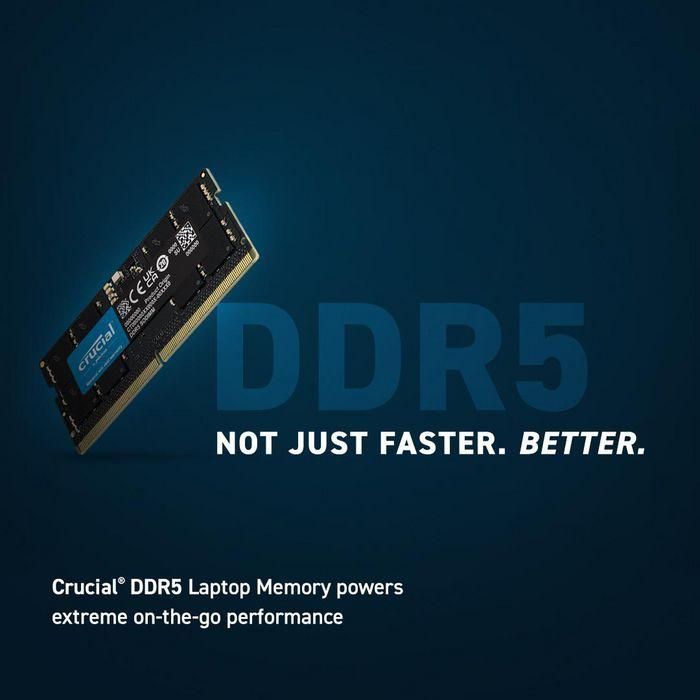 Crucial 8GB DDR5 5600 MHz SODIMM CL46 1.1V Memoria RAM para Portátil - Ideal para Multitarea y Rendimiento Estable 1