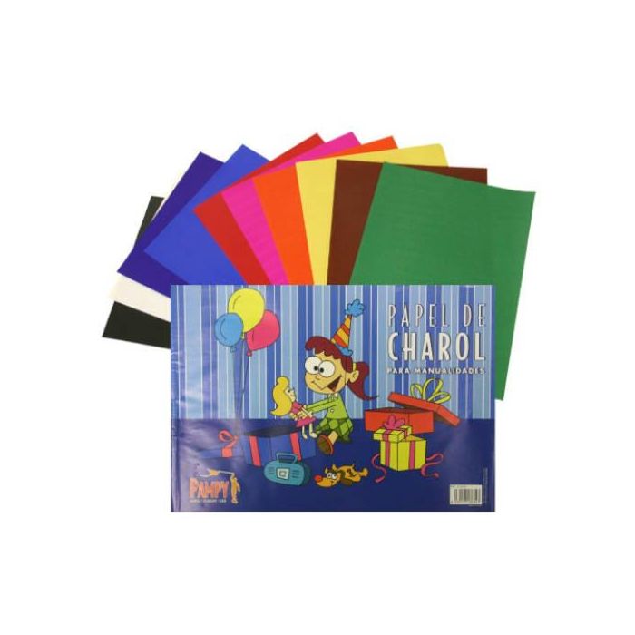 Cuaderno de Papel Charol 10 Hojas Colores 33 X 23 Cm. Bismark 313634