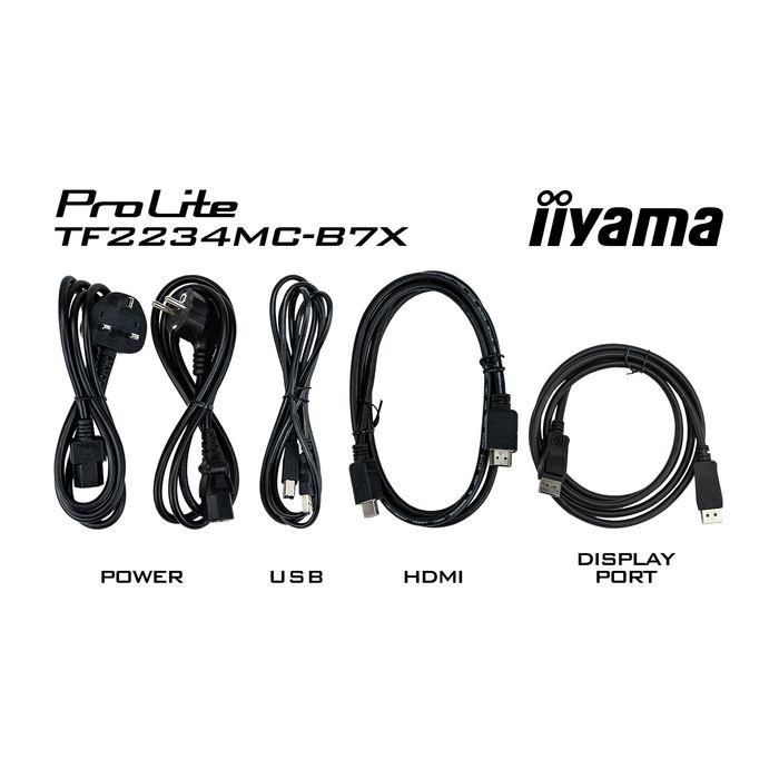 iiyama ProLite TF2234MC-B7X Monitor Táctil IPS LED 21.5" Full HD 1920x1080 16:9 Capacitivo IP65 TGT 8ms HDMI DP VGA 10 iiyama ProLite TF2234MC-B7X Monitor Táctil IPS LED 21.5" Full HD 1920x1080 16:9 Capacitivo IP65 TGT 8ms HDMI DP VGA 10