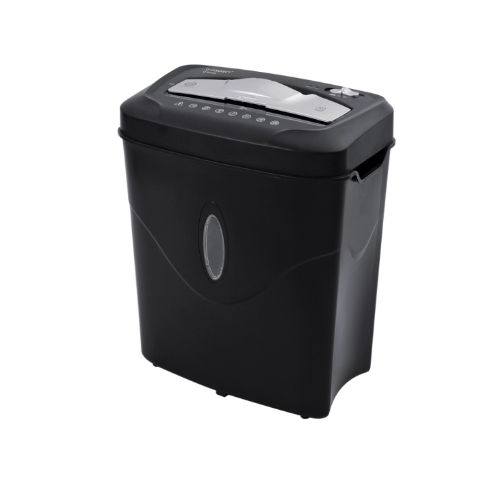 Q-connect Destructora de Documentos KF17974, Corte Partículas 10 Hojas, Papelera 16.5L, Grapas, Clips, Tarjetas, Seguridad P-3 1