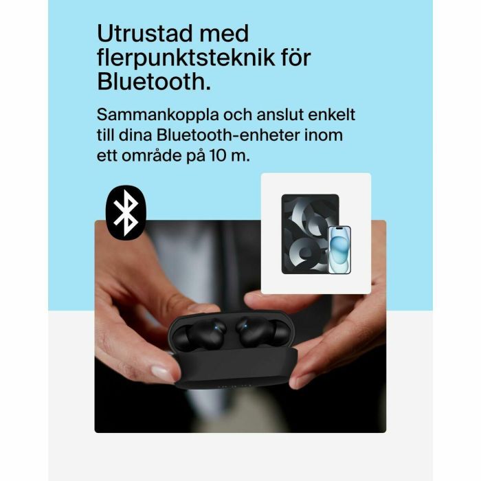 Belkin SoundForm Rhythm AUC012BTBK - Auriculares Inalámbricos Bluetooth 5.3, Resistencia IPX5 al Agua, 28 Horas de Batería, Almohadillas de Silicona, Negro 3 Belkin SoundForm Rhythm AUC012BTBK - Auriculares Inalámbricos Bluetooth 5.3, Resistencia IPX5 al Agua, 28 Horas de Batería, Almohadillas de Silicona, Negro 3